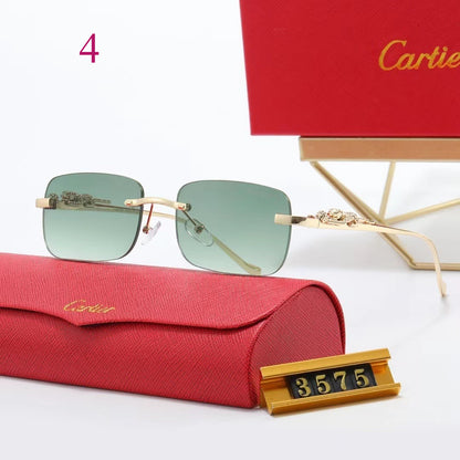 Rounded Rectangle Rimless Sunglasses