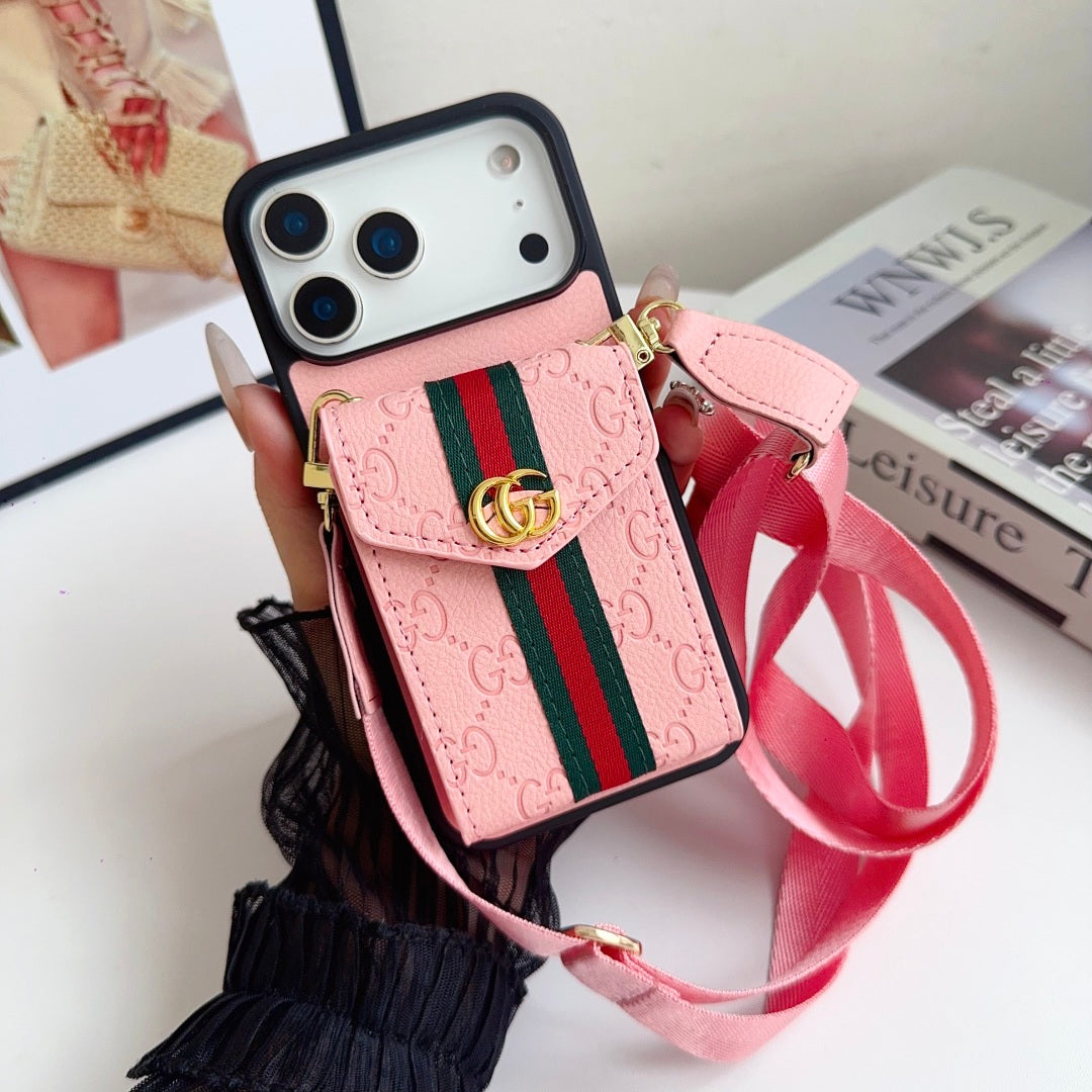 Fashion Aesthetic Shock Absorbing Protective Phone Case  GU*CI Series、Fashion Phone Case