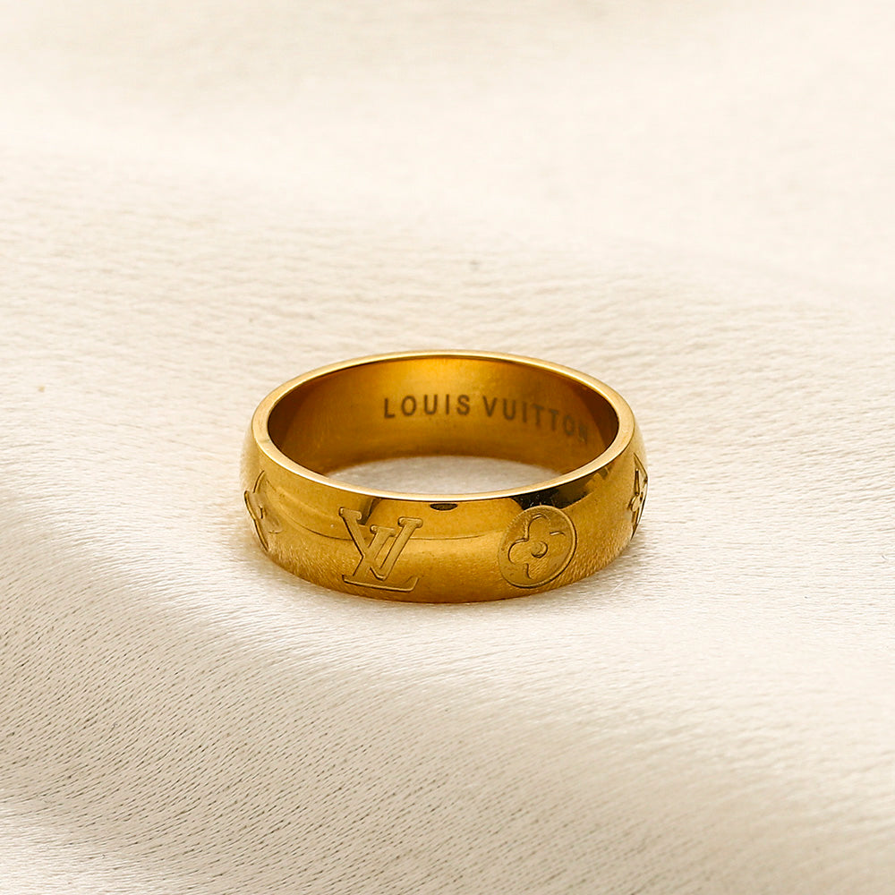 Ring aus Edelstahl 304 mit gestanztem Logo