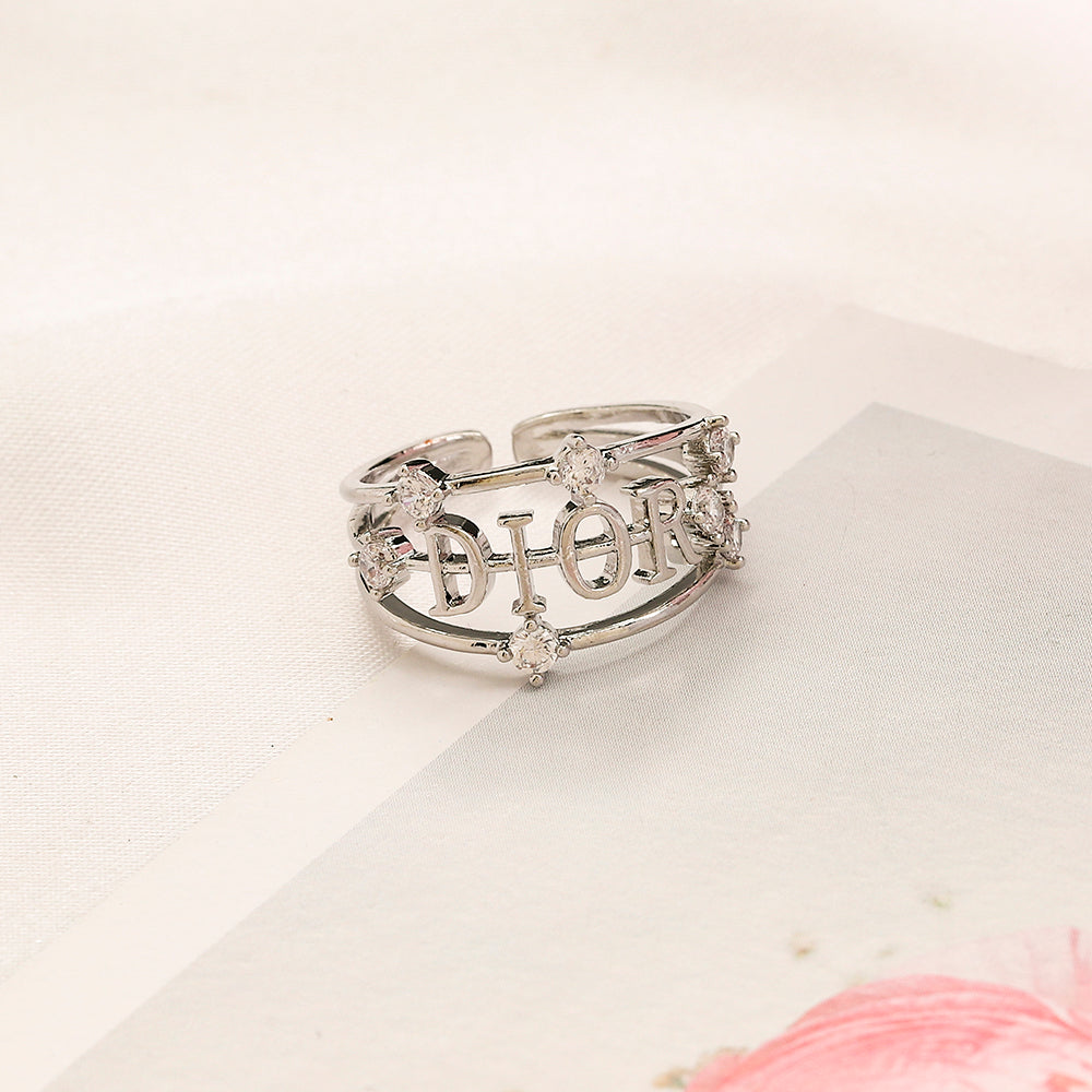 Copper Zirconium Real Gold Plated Ring,Rings Collection、D*or  Series