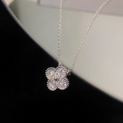Pave Quatrefoil Pendant Necklace