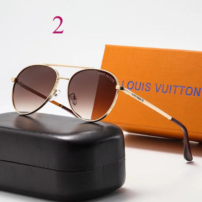 Oversized Aviator Sunglasses with Double Bridge
