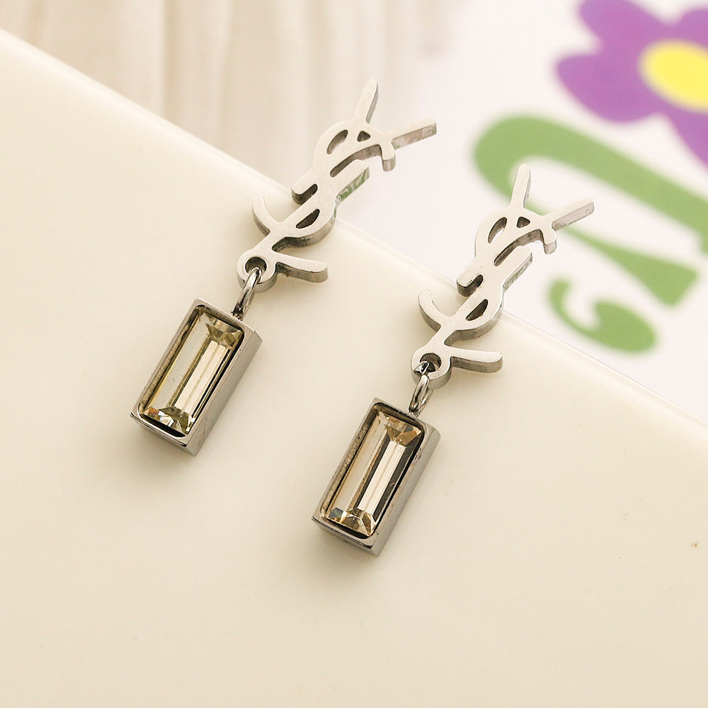 Set collana e orecchini in acciaio inossidabile 304