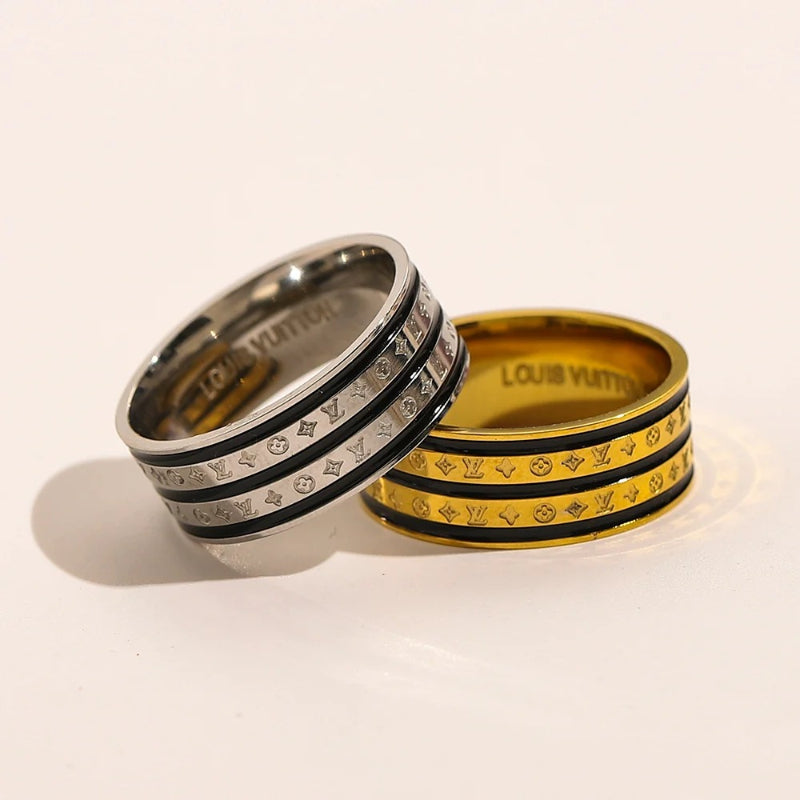 Anello in acciaio inossidabile 304 con logo stampato