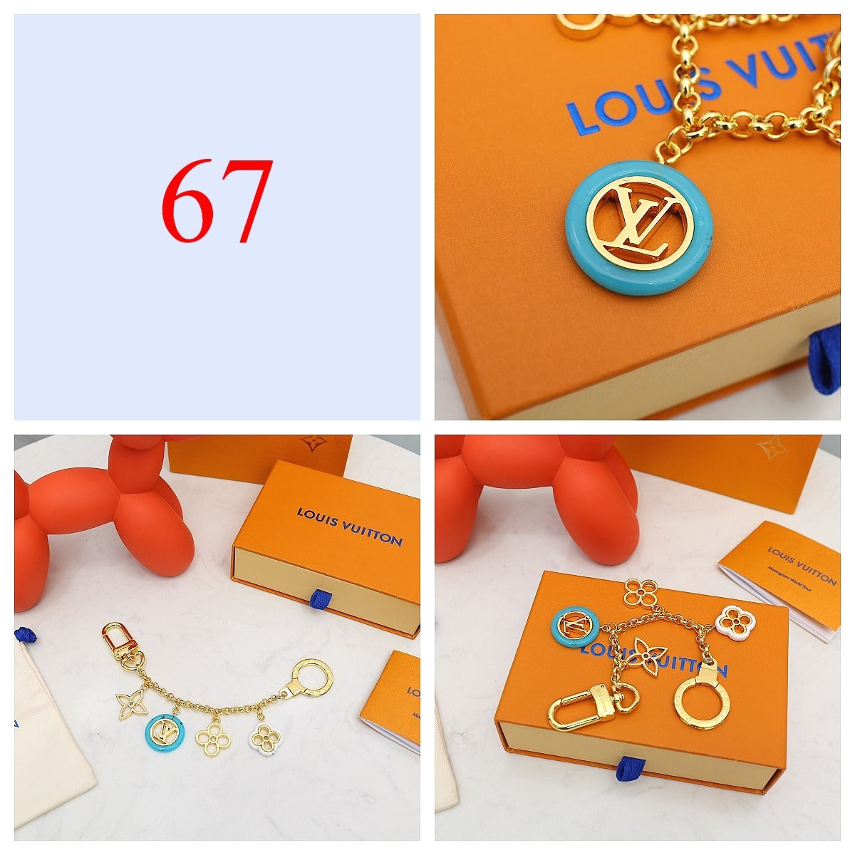 Premium Fashion Keychain Stylish Accessory、L*V Series、𝐊𝐞𝐲𝐜𝐡𝐚𝐢𝐧𝐬 & 𝐊𝐞𝐲 𝐑𝐢𝐧𝐠𝐬（𝐇）