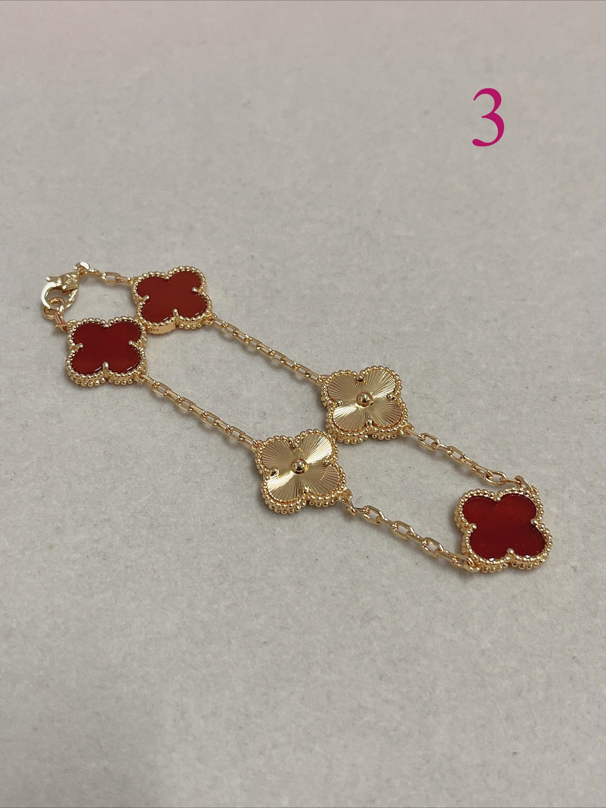 Rounded Quatrefoil Chain Bracelet