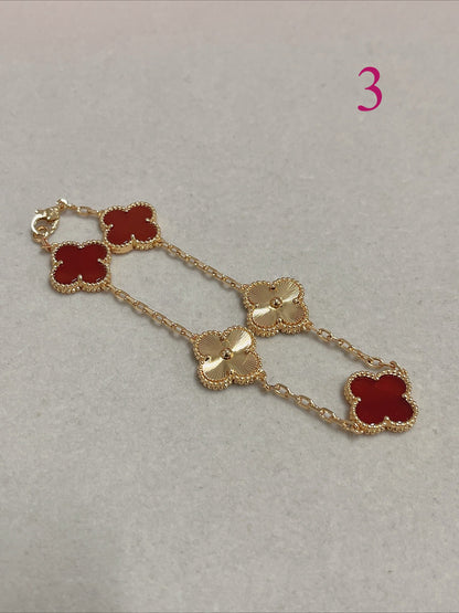 Rounded Quatrefoil Chain Bracelet