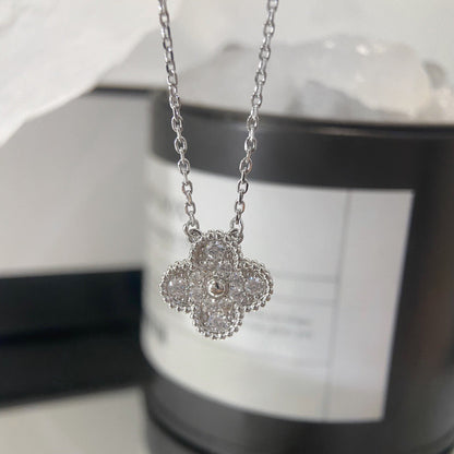 Pave Quatrefoil Pendant Necklace