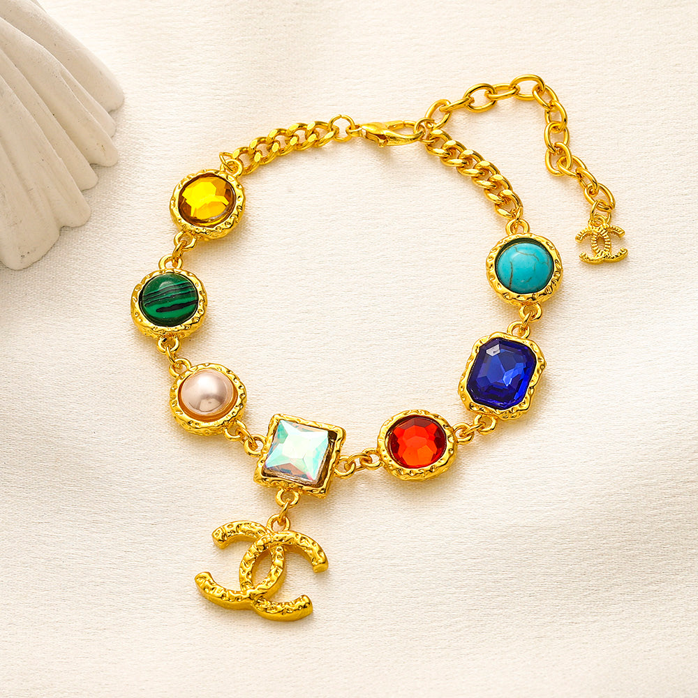 Set di collana e bracciale in lega con logo impresso