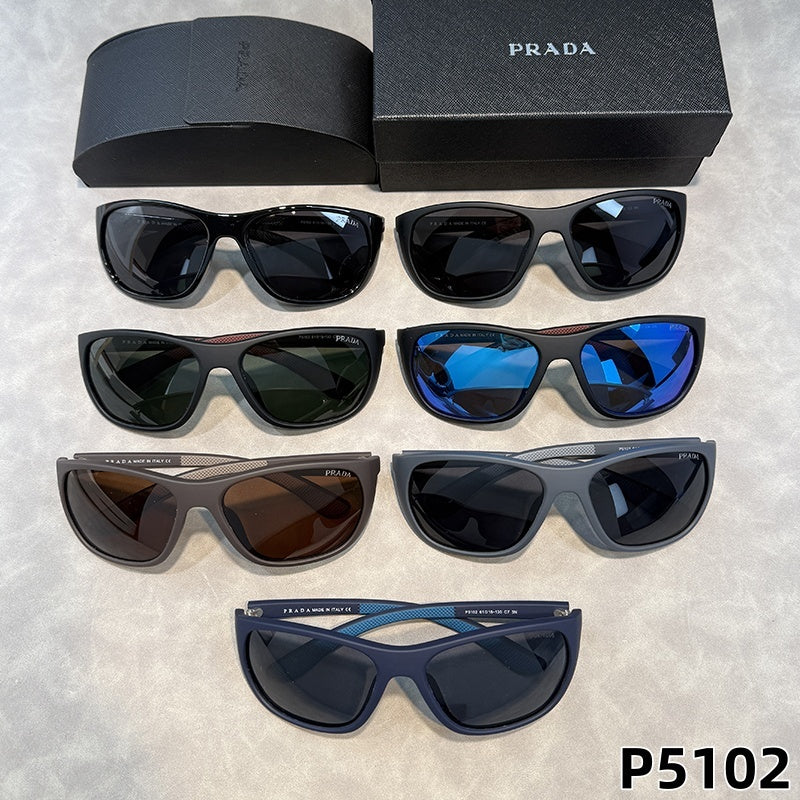 Wraparound Oval Sunglasses with Broad Frames