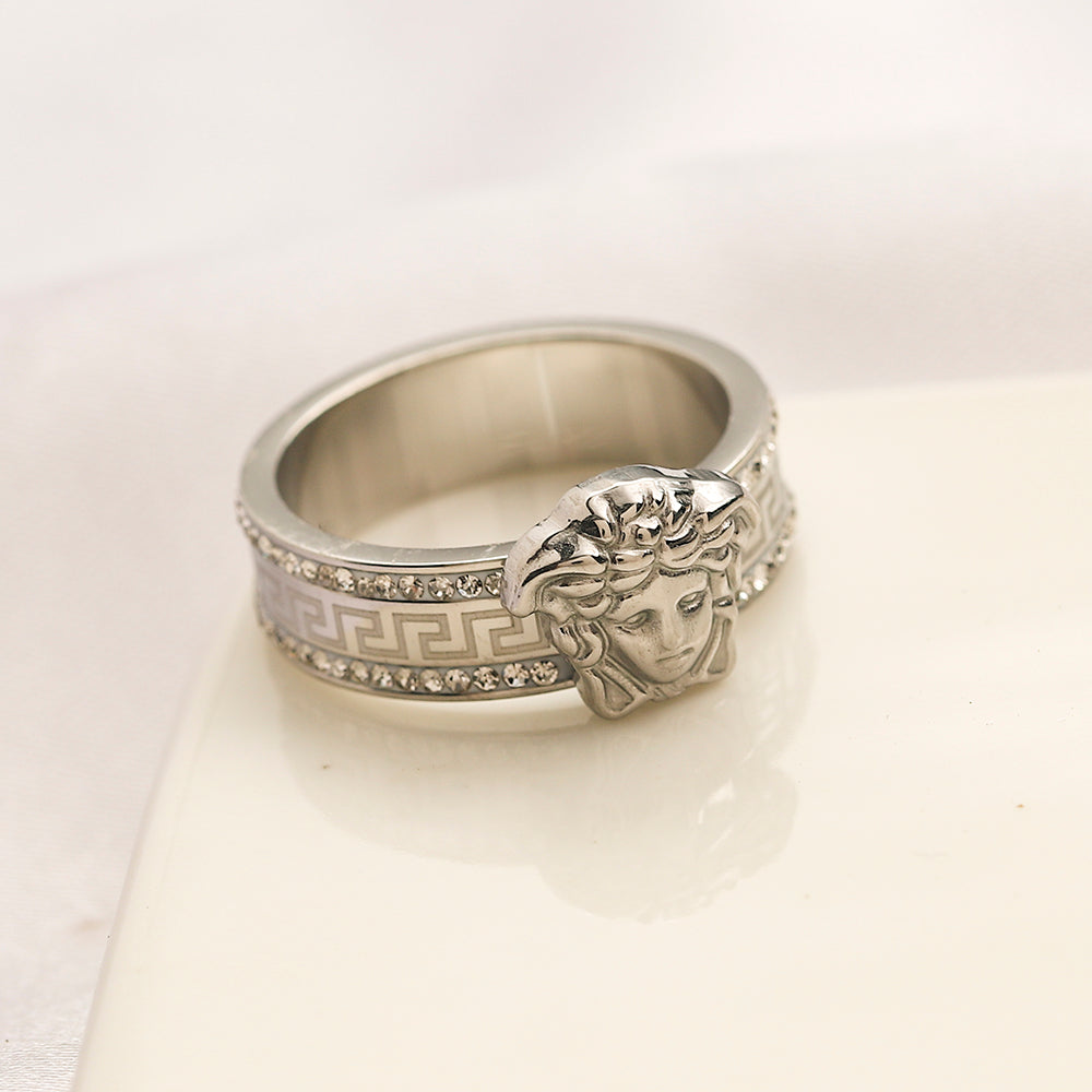 Copper Zirconium Real Gold Plated Ring,Rings Collection、V*rsace  Series