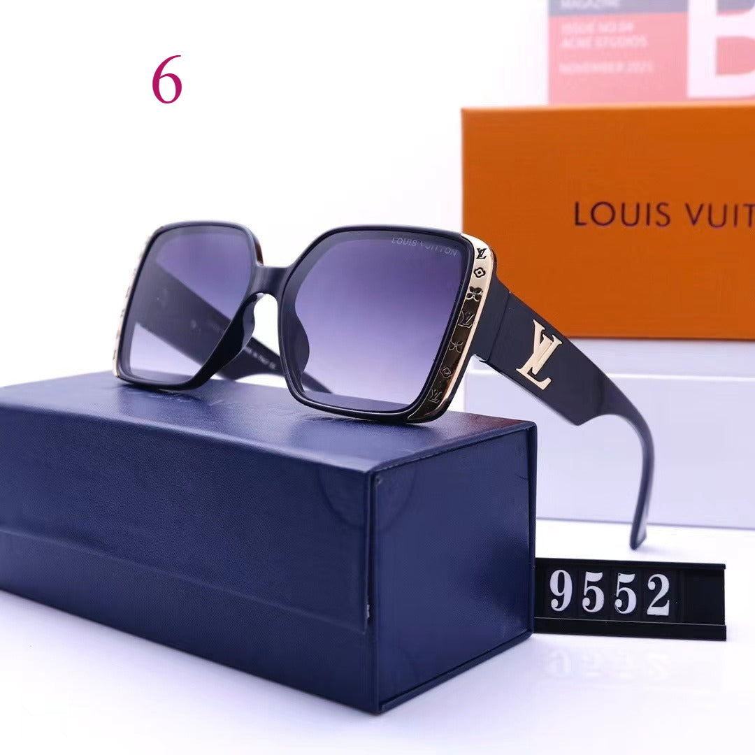 Oversized Rectangular Sunglasses with Studded Side Detail