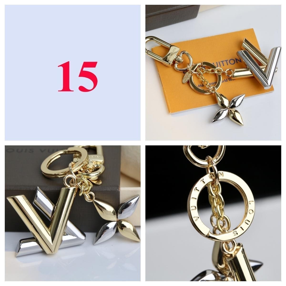 Premium Fashion Keychain Stylish Accessory、L*V Series、𝐊𝐞𝐲𝐜𝐡𝐚𝐢𝐧𝐬 & 𝐊𝐞𝐲 𝐑𝐢𝐧𝐠𝐬（𝐇）