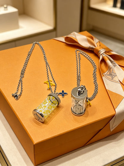Hourglass Pendant Necklace - Color Options