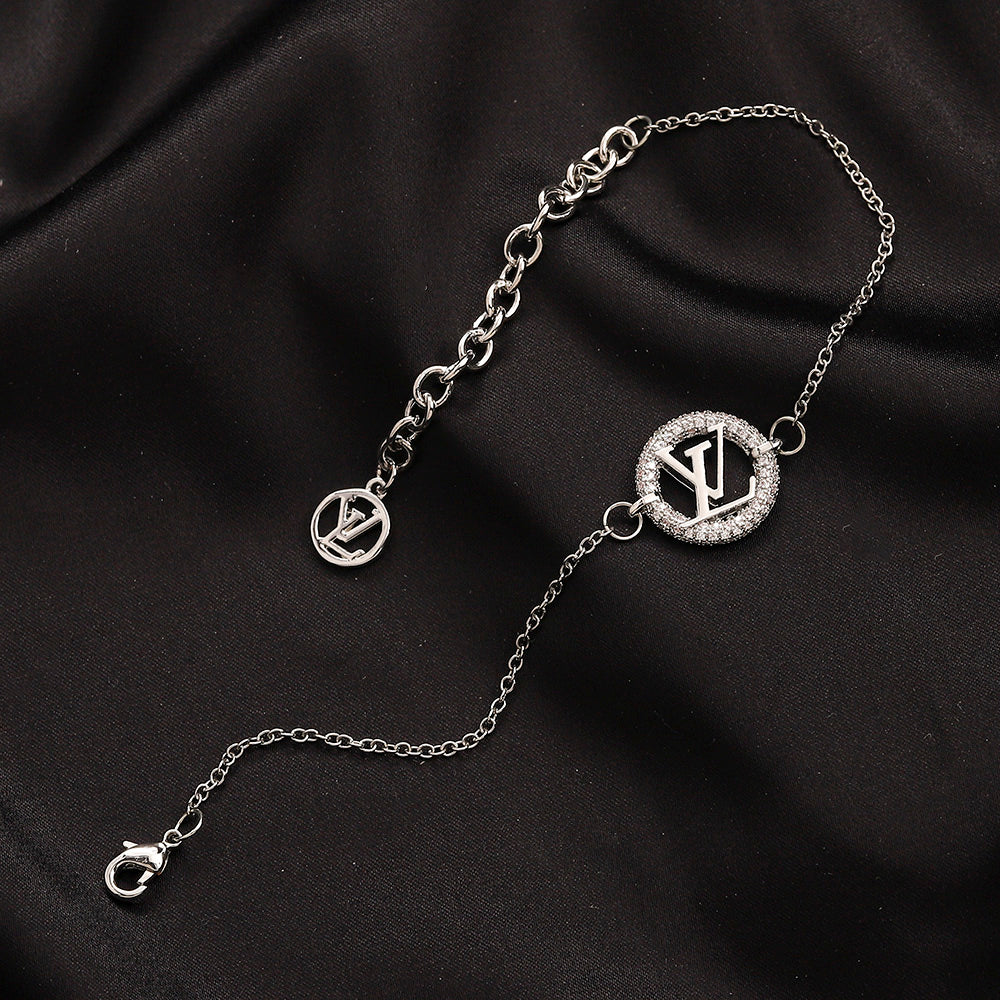 Kupfer Zirkonium Echt Vergoldet Ohrringe Armband Halskette Set