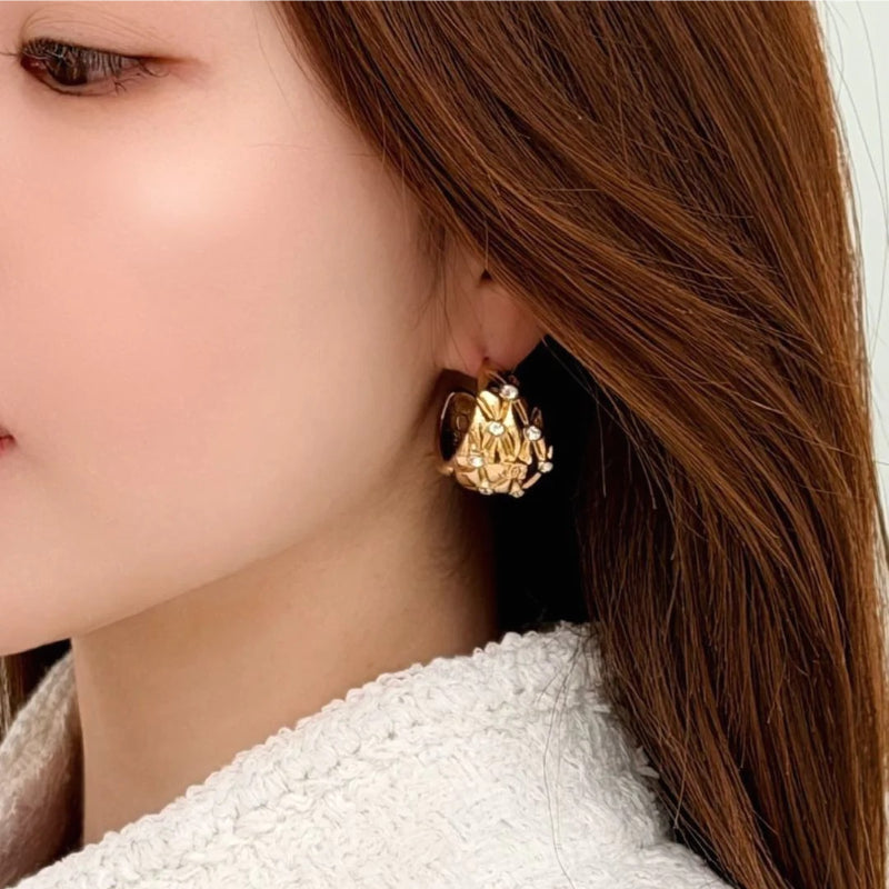 Quilted Dome Earrings