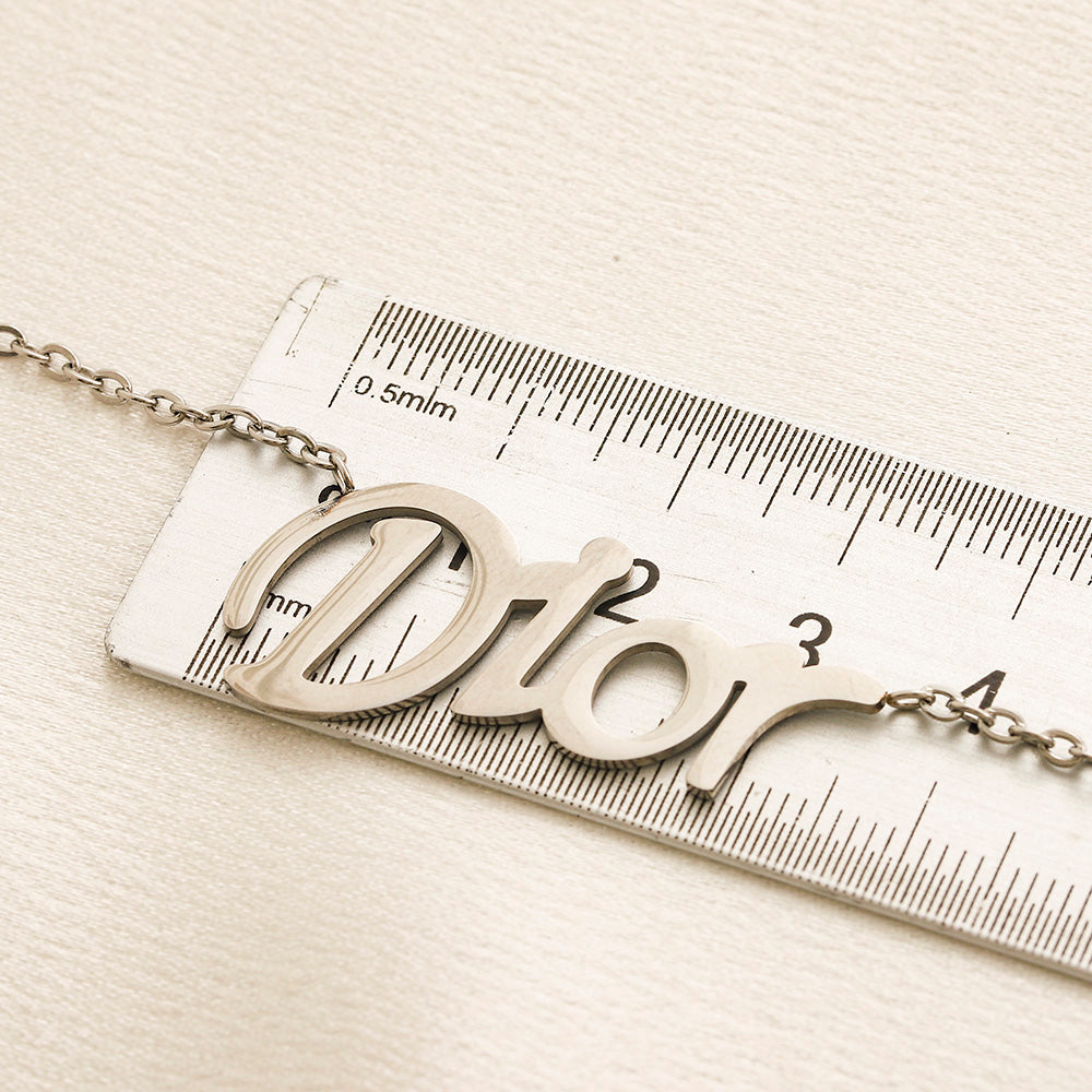 304 Stainless Steel Letter-Motif Earrings, Bracelet & Necklace Collection