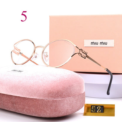 Oval Metal-Frame Sunglasses with Decorative Hinges