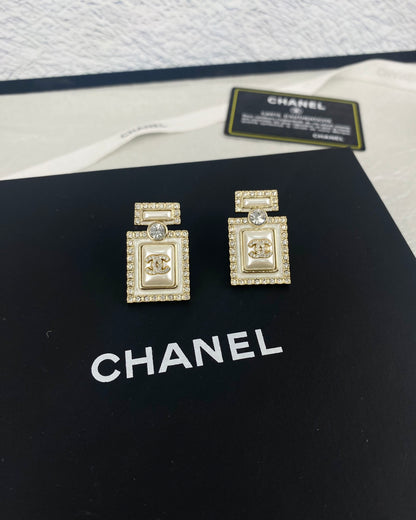 Rectangle Frame Drop Earrings