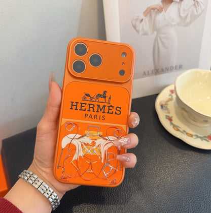 Fashion Aesthetic Shock Absorbing Protective Phone Case  He*mes Series、Fashion Phone Case