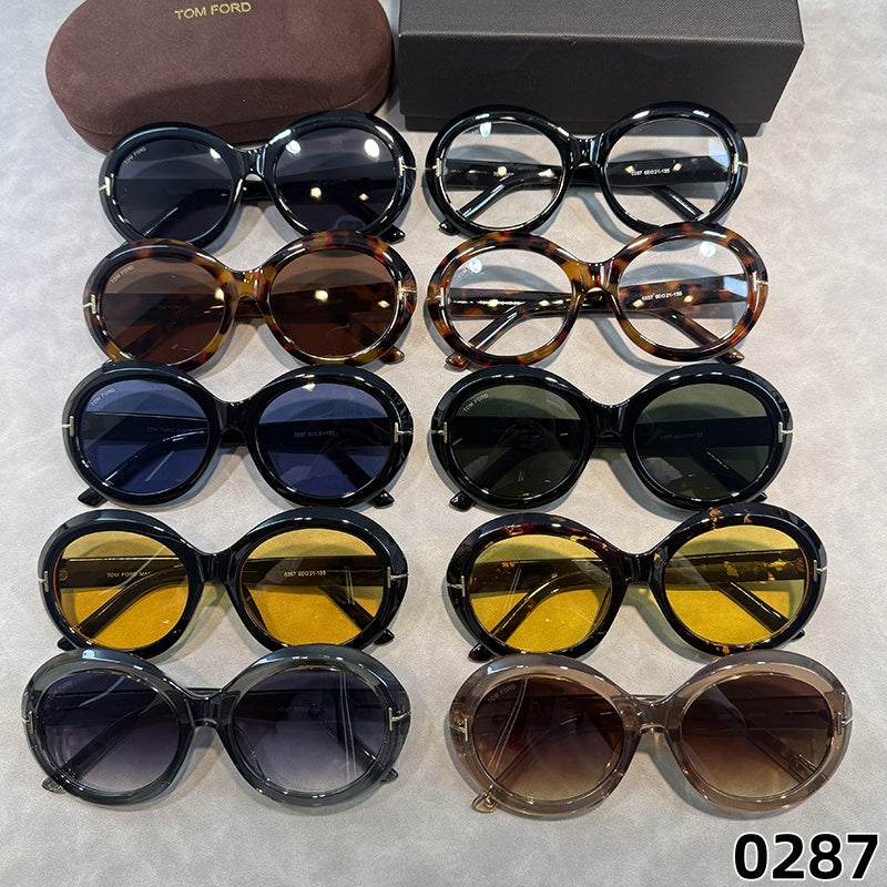 Round Statement Sunglasses with Keyhole Bridge