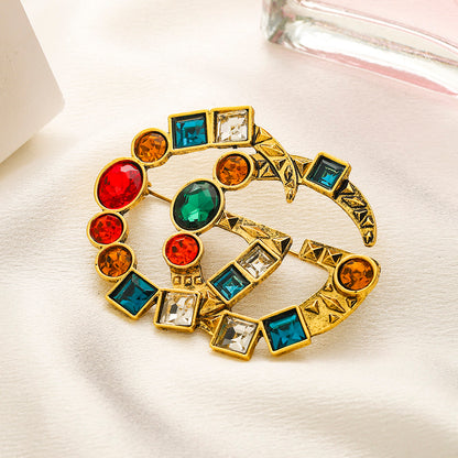 Alloy Stamped Logo Brooch,Brooches Collection、GU*CI Series