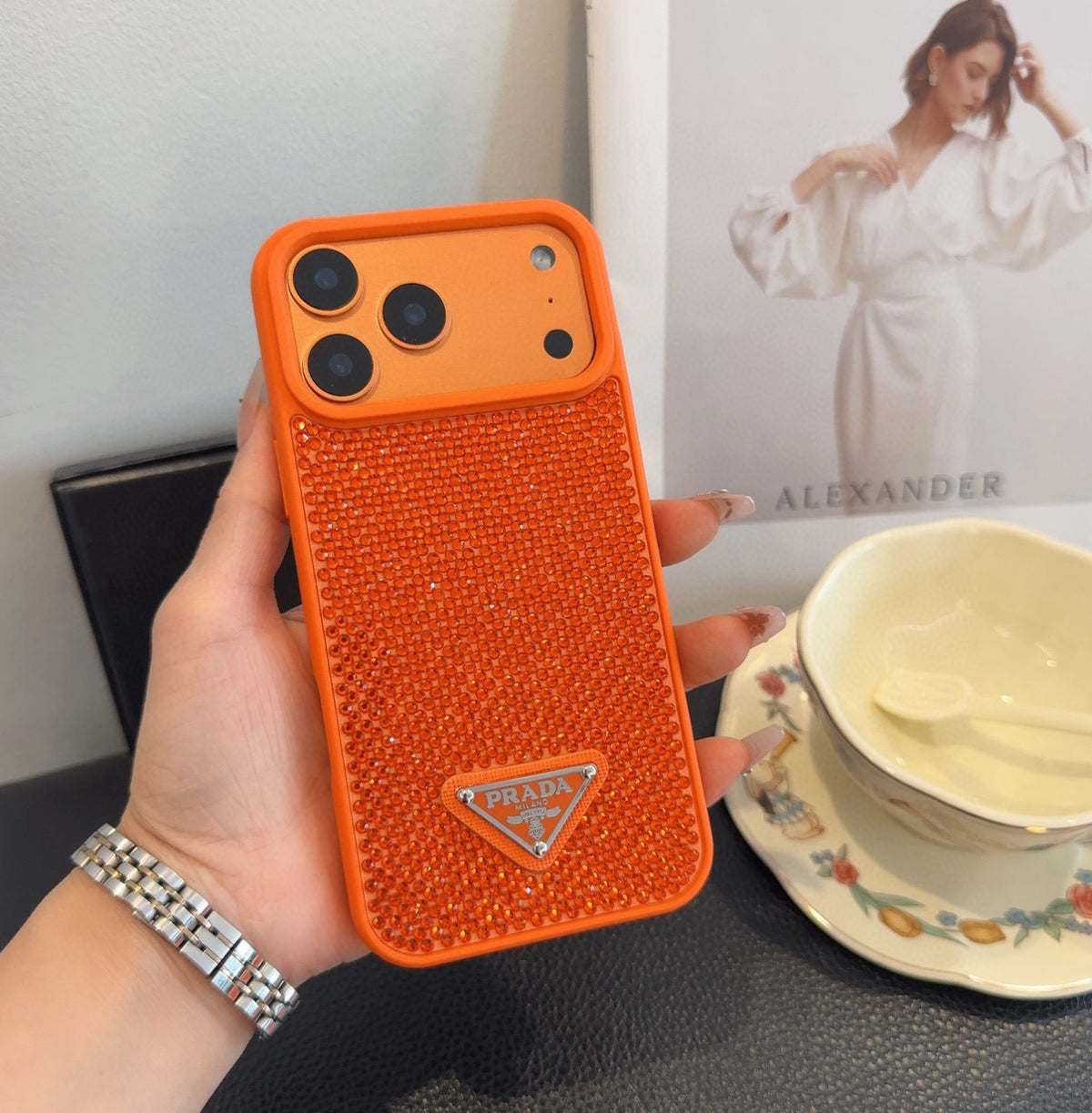 Fashion Aesthetic Shock Absorbing Protective Phone Case  Pr*da Series、Fashion Phone Case