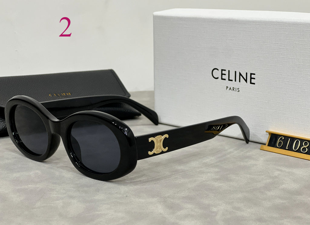 Retro Oval Thick Frame Sunglasses