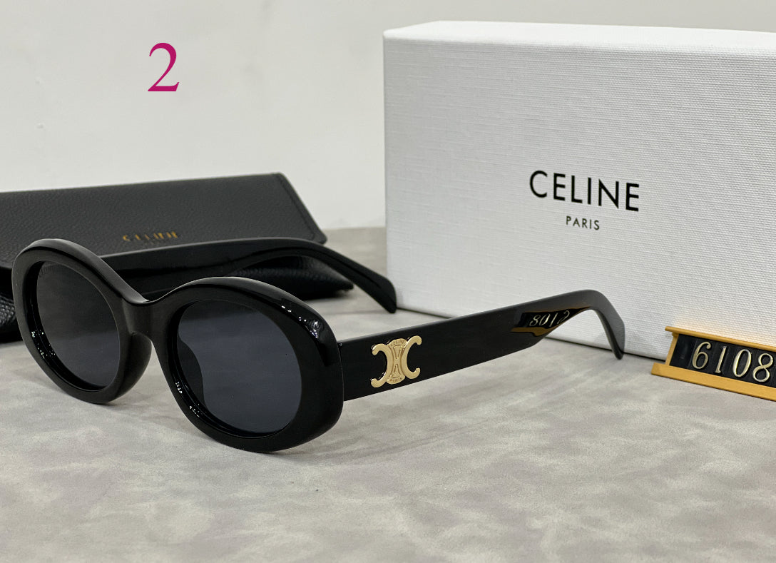 Retro Oval Thick Frame Sunglasses